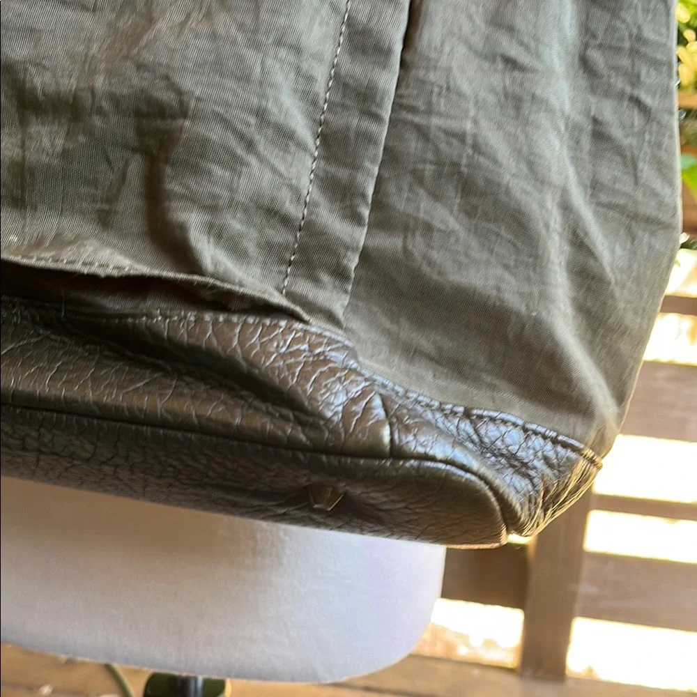 PISTIL Olive Green Shoulder Bag with Leather Handles - Picture 6 of 17